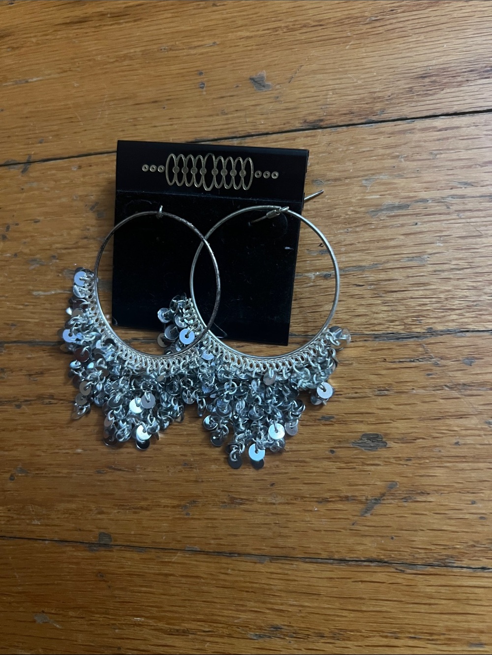 Sequin dangle earrings